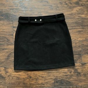 Faux Suede Mini Skirt